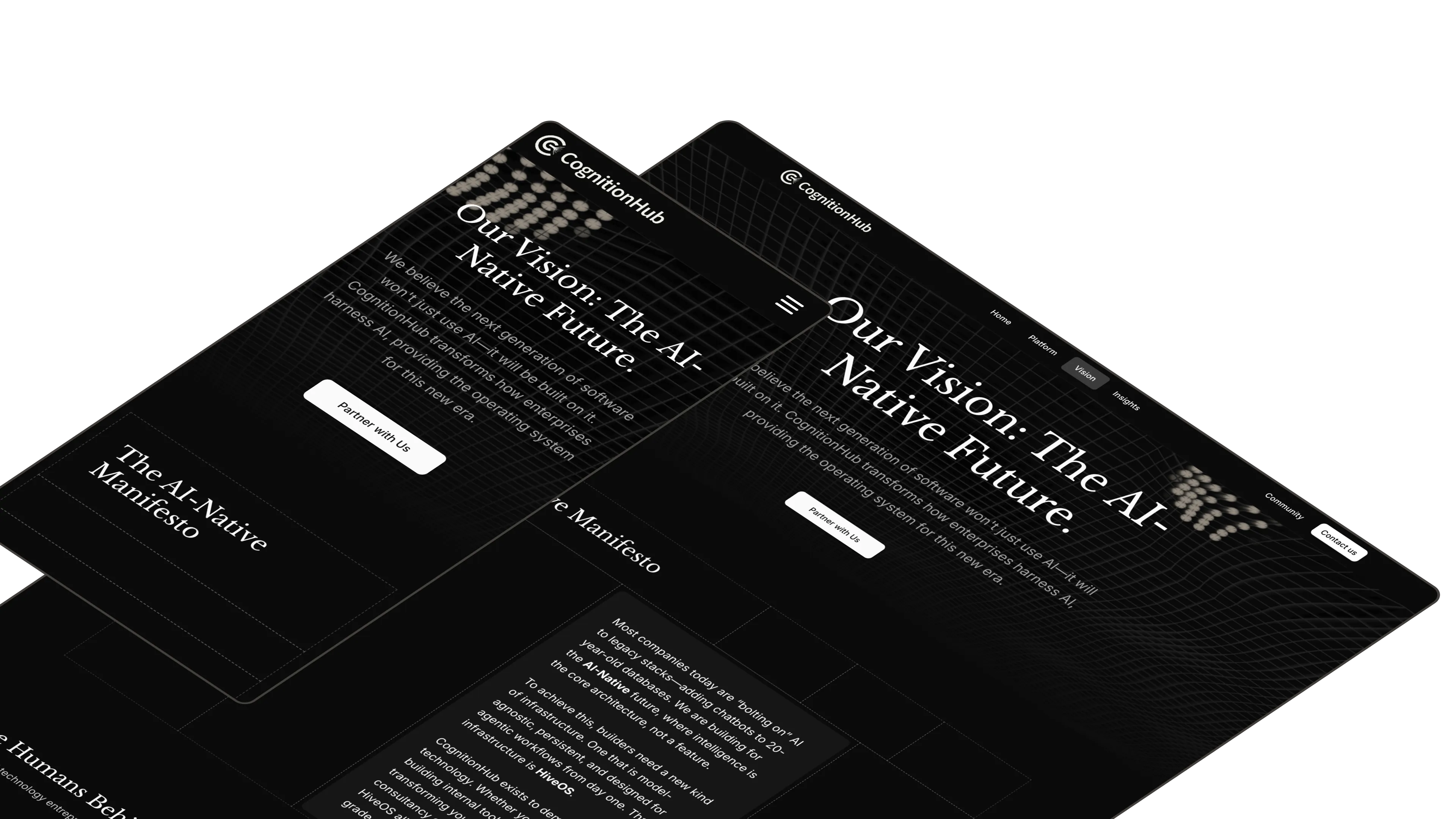 Website for AI Infrastructure Platform overview showcase