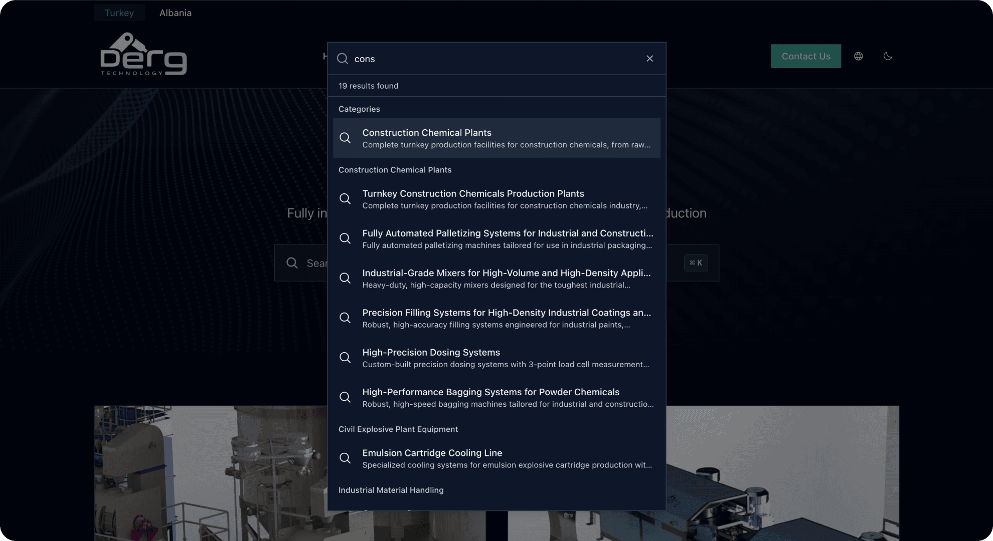 Advanced search functionality
