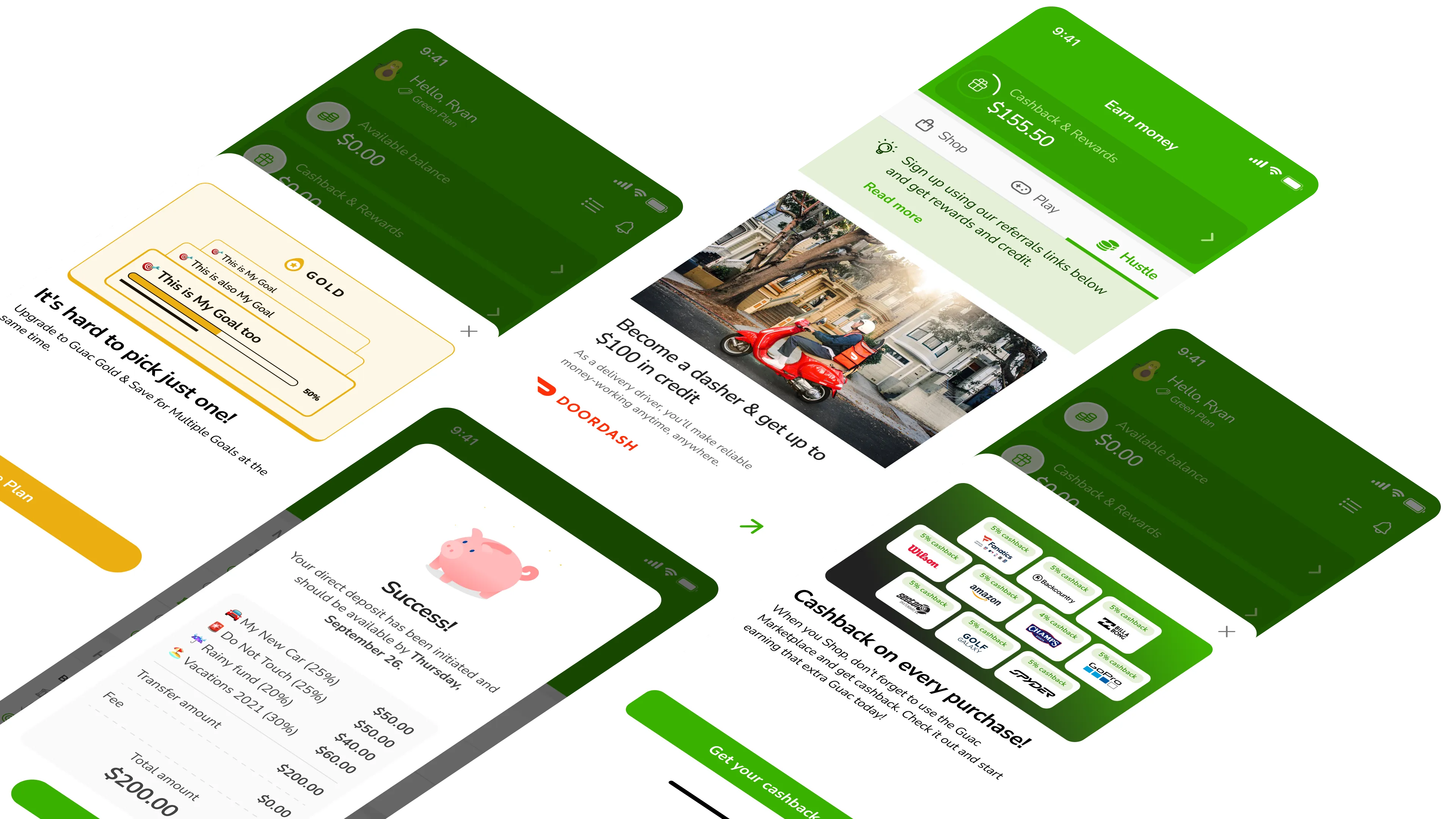 Guac: Product Design for Savings & Rewards Platform overview showcase