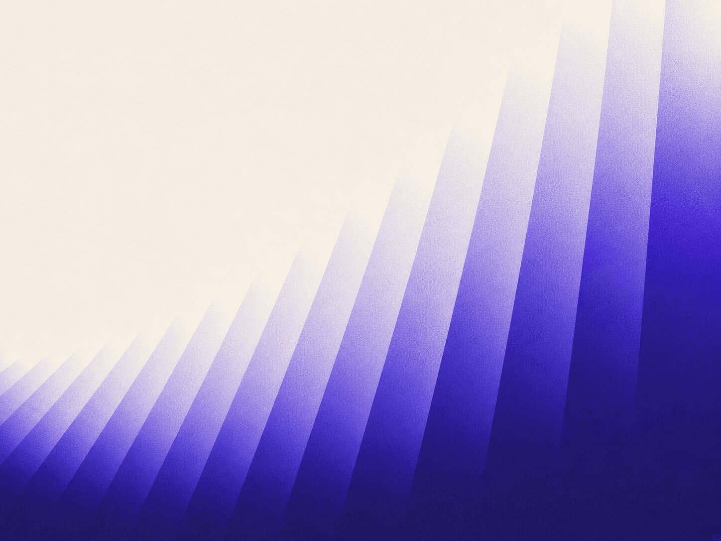 Inverted version with cream background and rising purple beams, used in the channels section