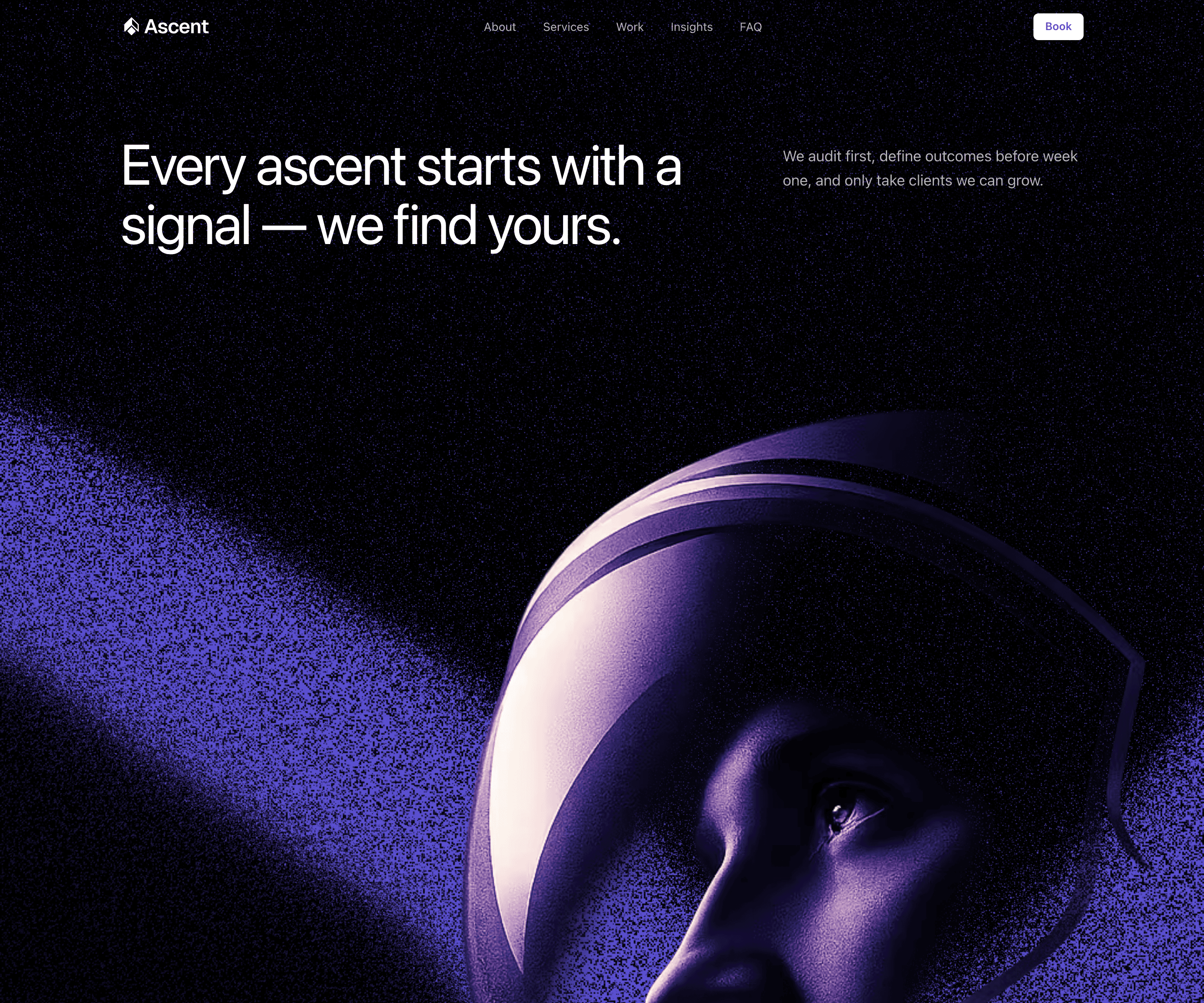 Ascent homepage hero