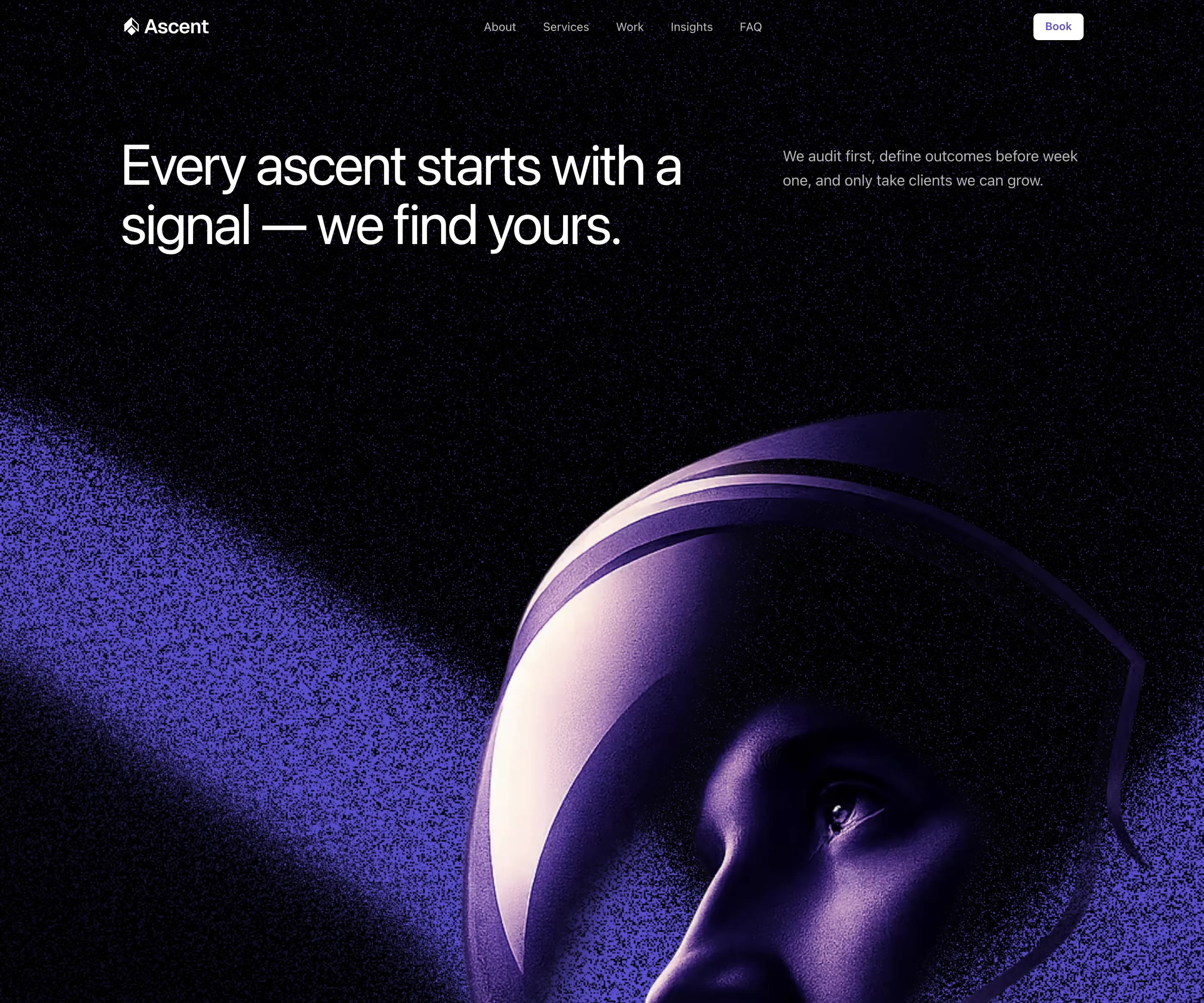 Ascent homepage hero