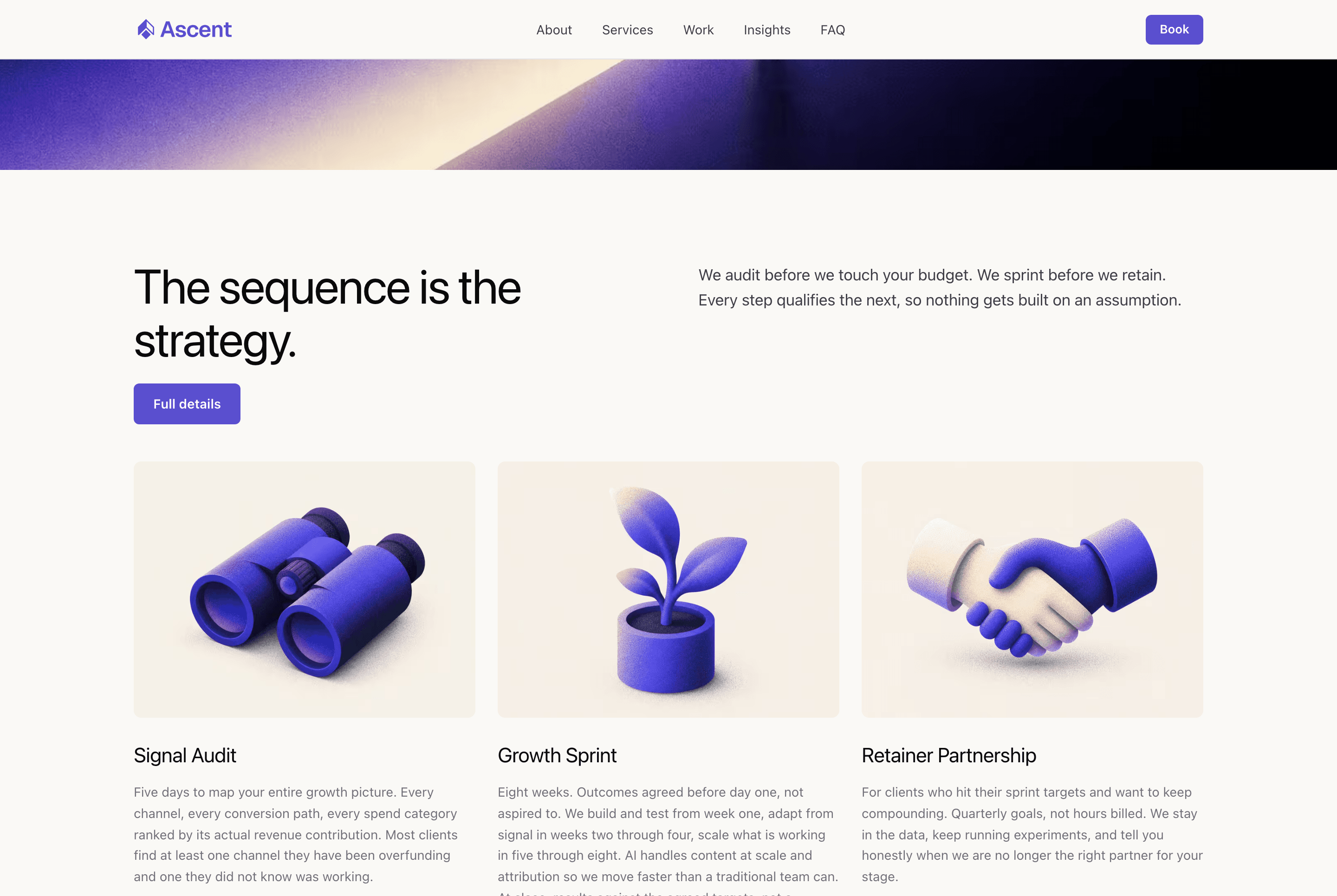 Ascent services section