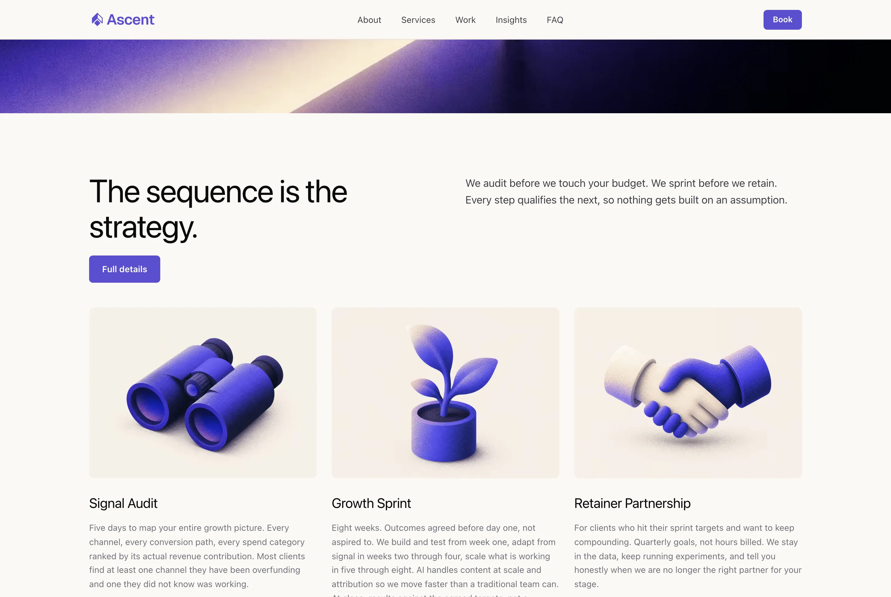 Ascent services section