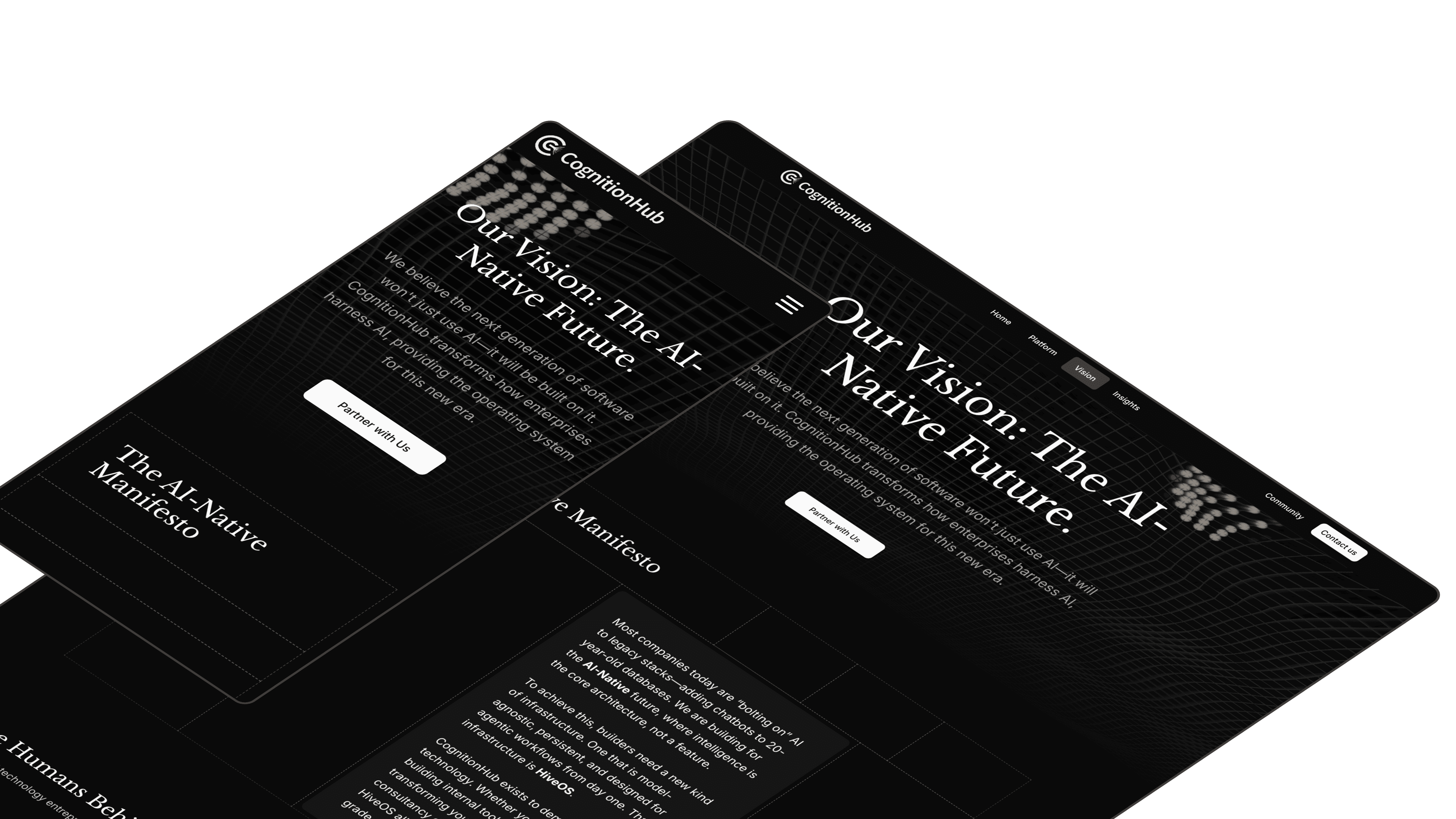 Website for AI Infrastructure Platform overview showcase