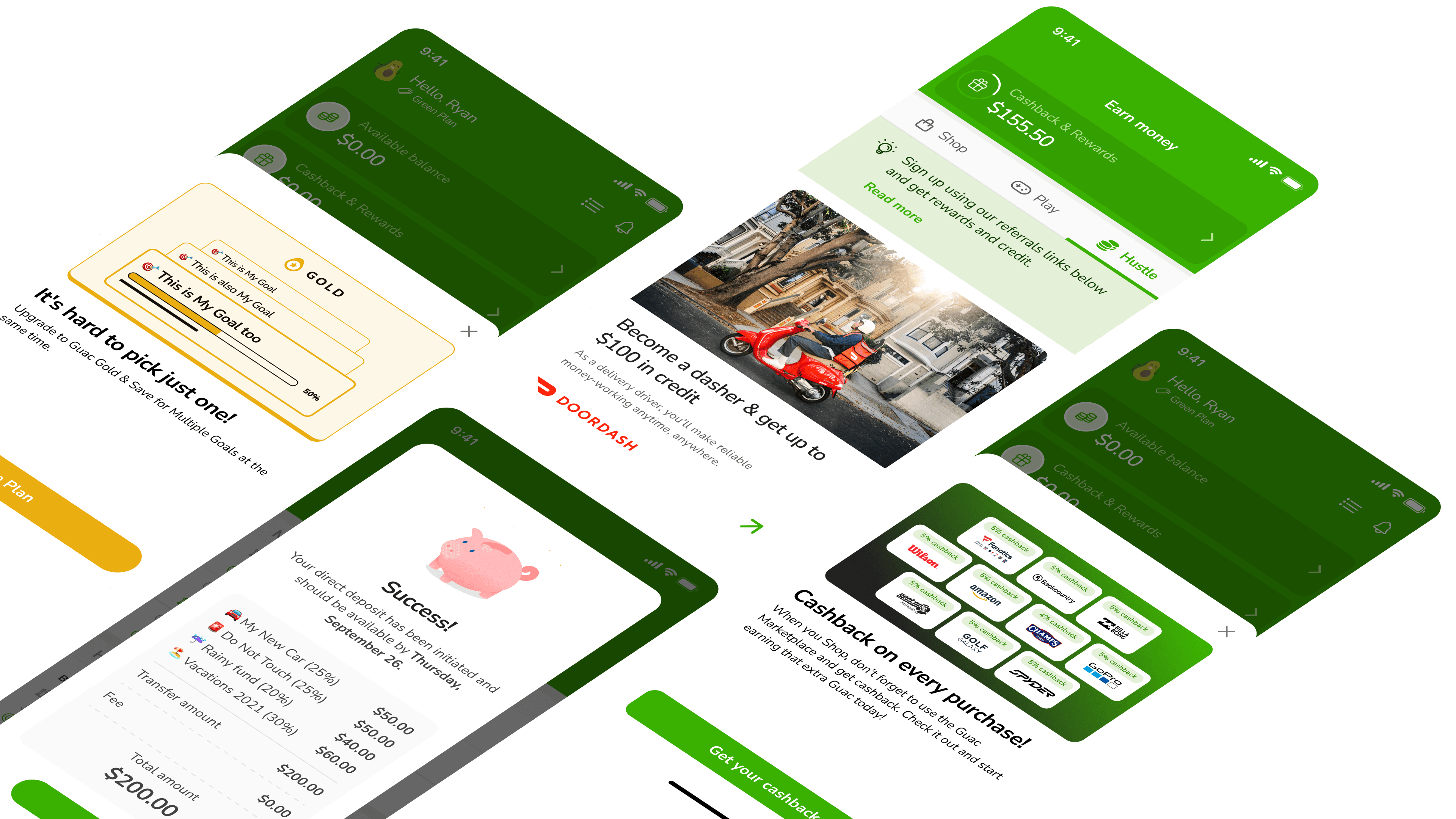 Guac: Product Design for Savings & Rewards Platform overview showcase