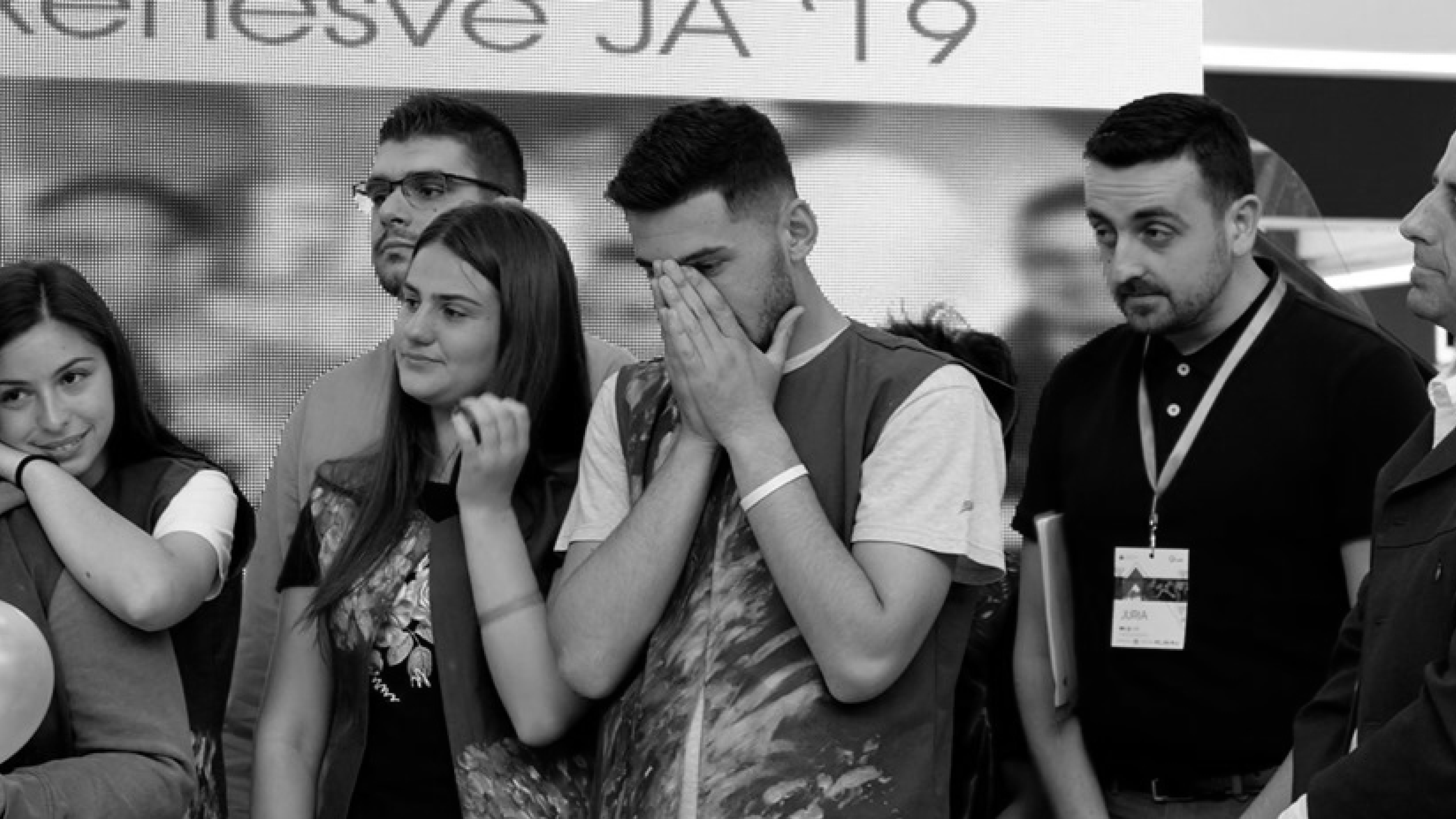 The moment they announced us as winners: pure emotion and disbelief.